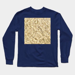 Reflection Of Ocean Waves On Gold Sand Long Sleeve T-Shirt